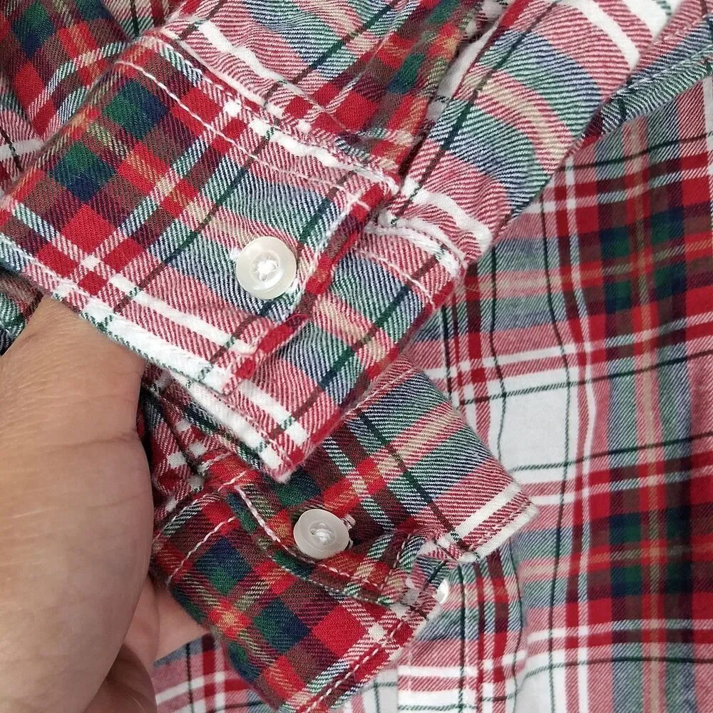 Carters Toddler Boys 2 Piece Set Plaid Flannel Shirt and Green Pants 5T